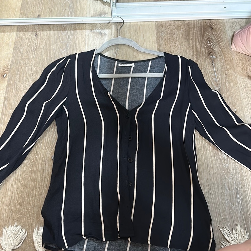 Reformation striped top
